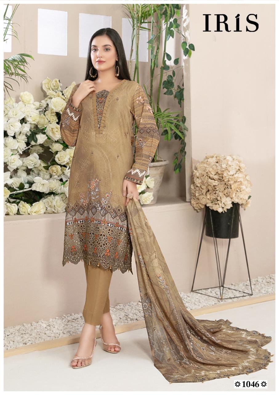 Afsanah Vol 5 By Iris Luxury Cotton Pakistani Dress Material Wholesalers In Delhi
